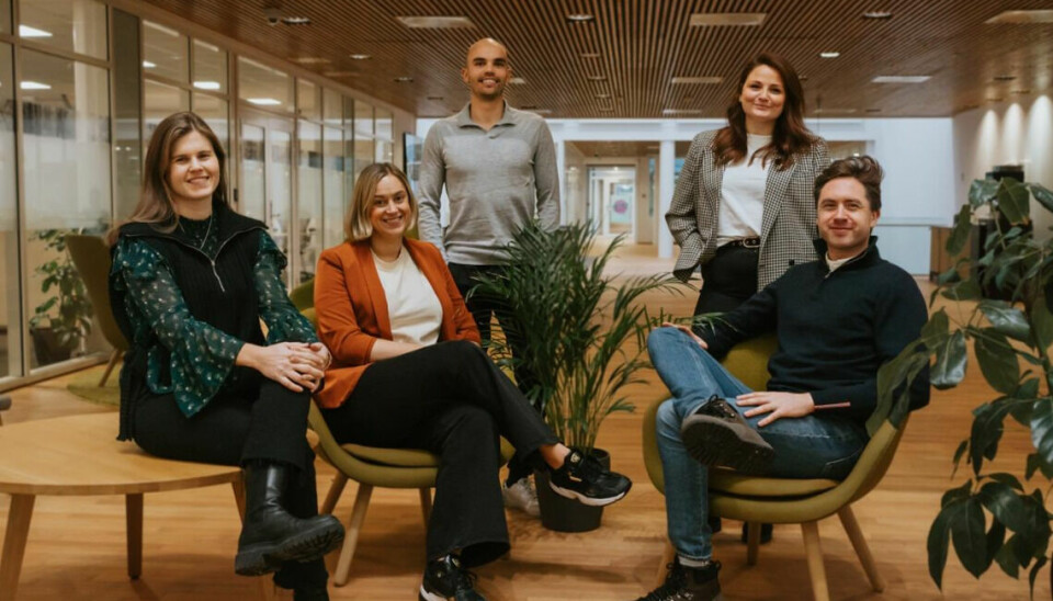 Dealflow teamet. Fra venstre: Malin Lassen, Stine Sofie Grindheim Simonsen, Stephen Øyhovden, Tine Harrison og Jens-Petter Tonning.
